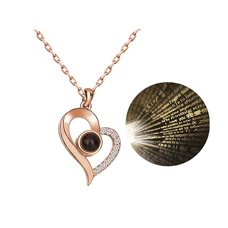 Heart-shaped Projection Necklace