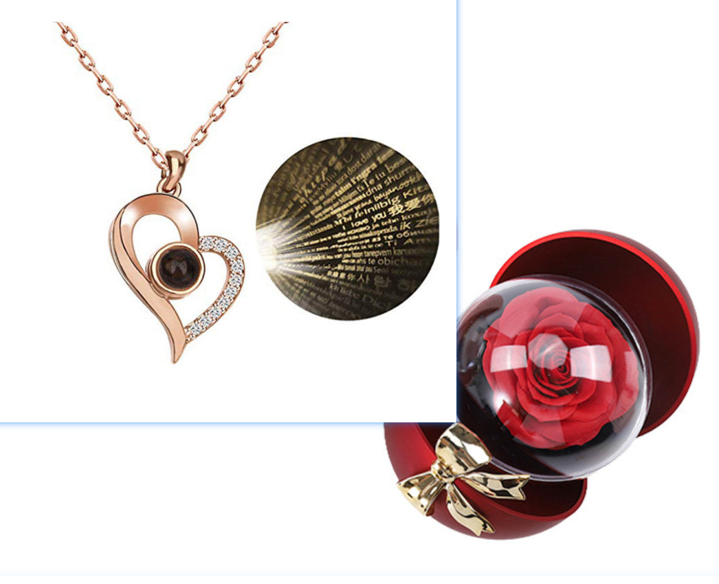 Heart-shaped Projection Necklace